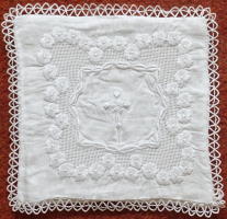 Embroidered White Chalice Pall